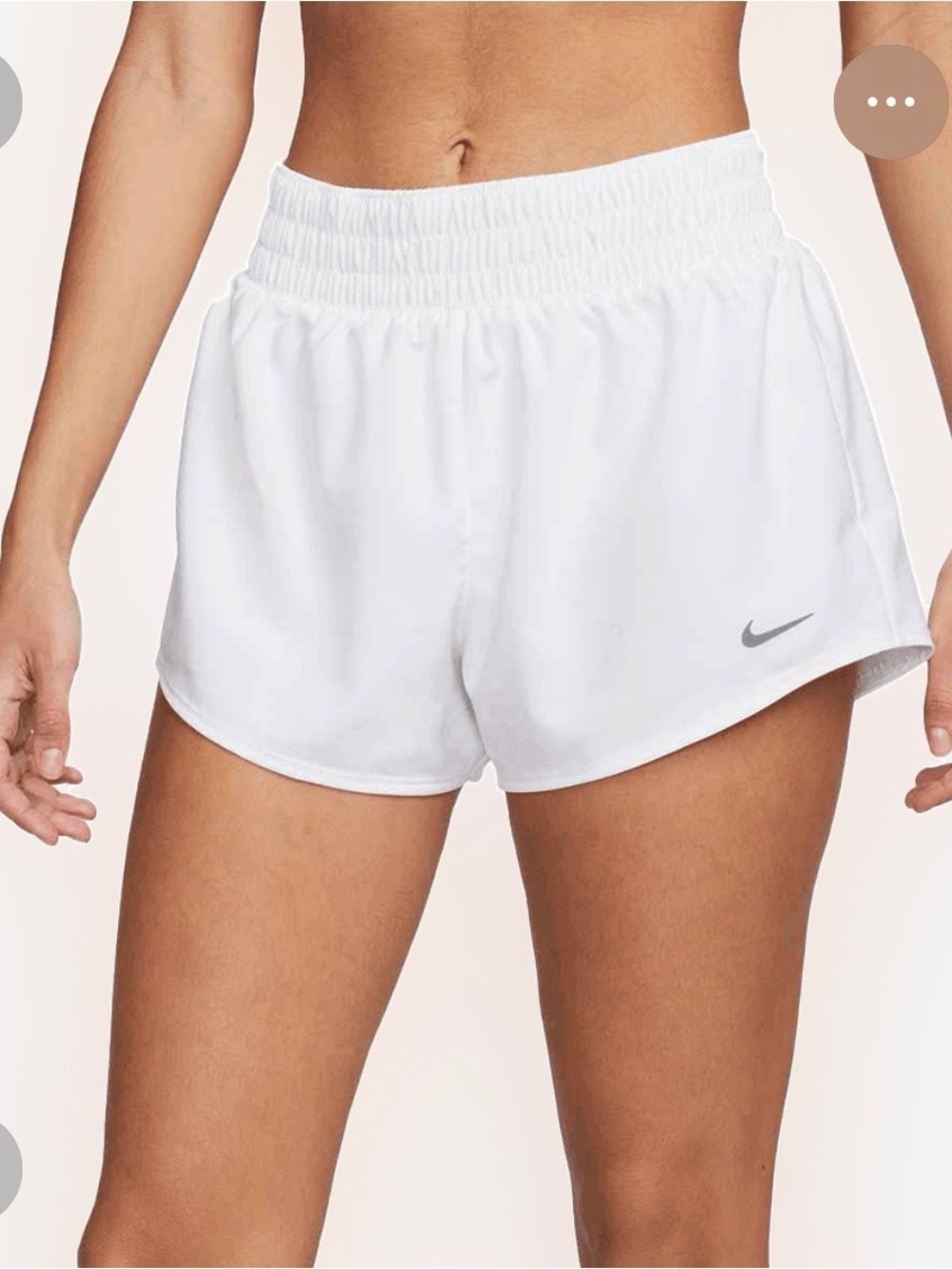 Nike Dri -Fit White Running Shorts